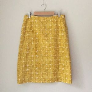 Hugo Boss Yellow Pencil Skirt
